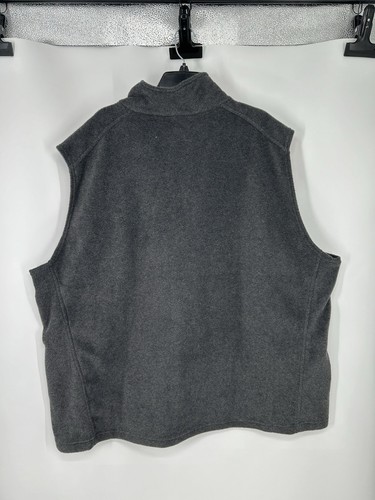 Columbia Full Zip Up Vest Jacket Fleece Zip Pockets Grey Mens 4XT 4XLT 4XL Tall - Picture 2 of 7