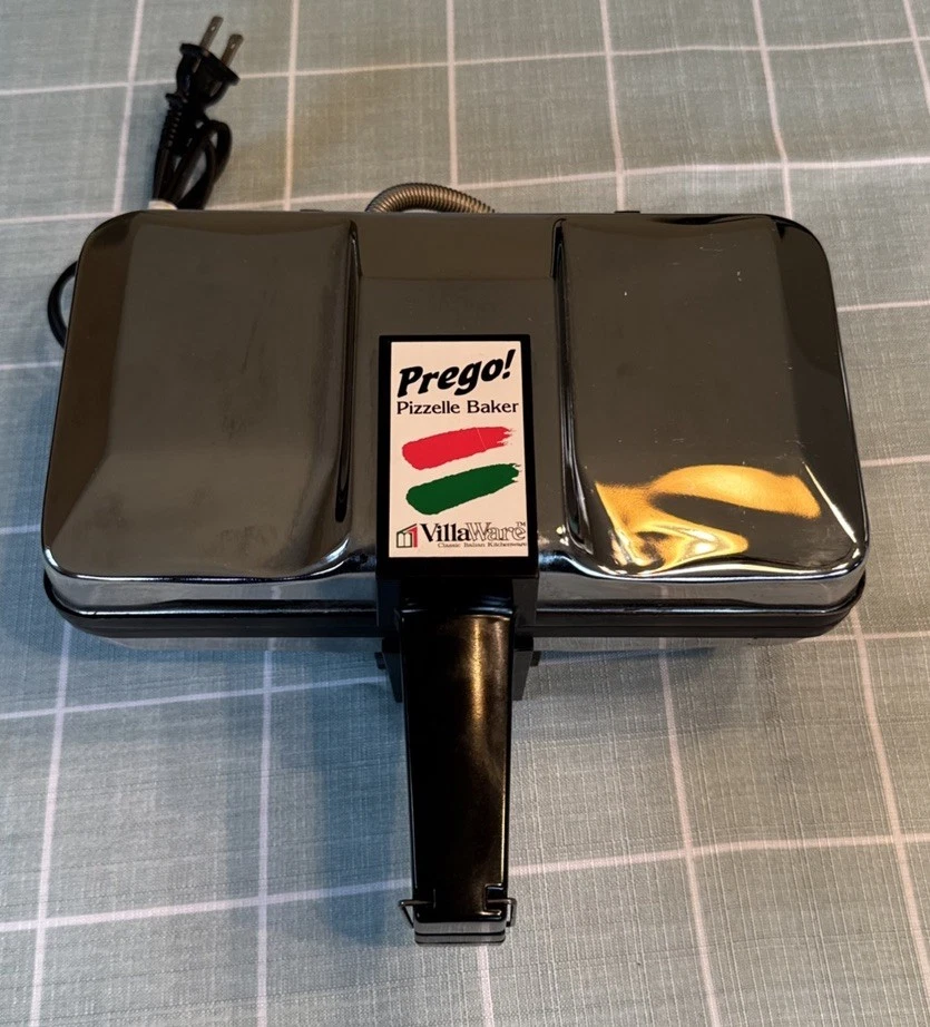 VillaWare Prego Pizzelle Baker Maker 3600-NS Italian Cookie Mold Lightly Used