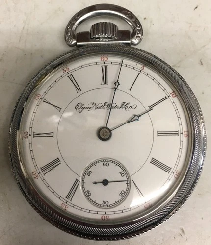 1895 Elgin Grade: 76 (Railroad) 18s 15 Jewels (Working) Base Metal Case