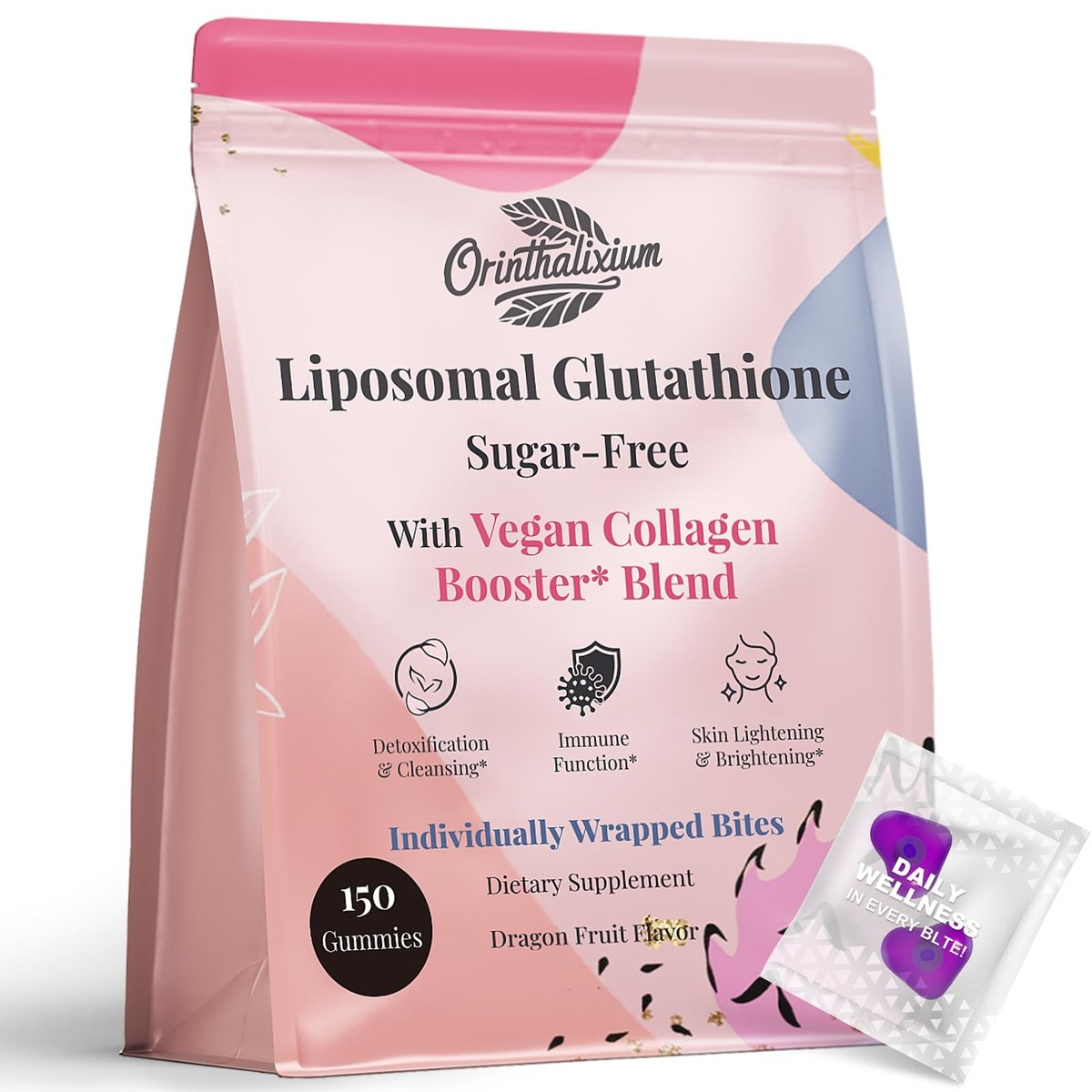 Liposomal Glutathione Gummies 1000MG Sugar Free Reduced LGlutathione with  Vi...