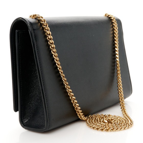 Borsa a tracolla media Saint Laurent Grain de Poudre Monogram Kate SPB JB 349660