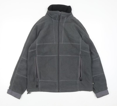 Fleecejacke Herren UK Größe M Jeantex Grau