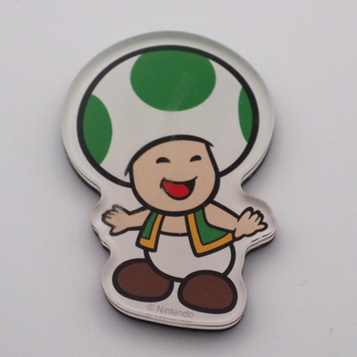 Green Toad Super Mario Chara Magnete Acryl Magnet Bandai Japan ZE507