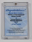 2025-26 Topps 3 Terrence Shannon Jr. 3 Bronze 3 Patch Auto Redemption Unused