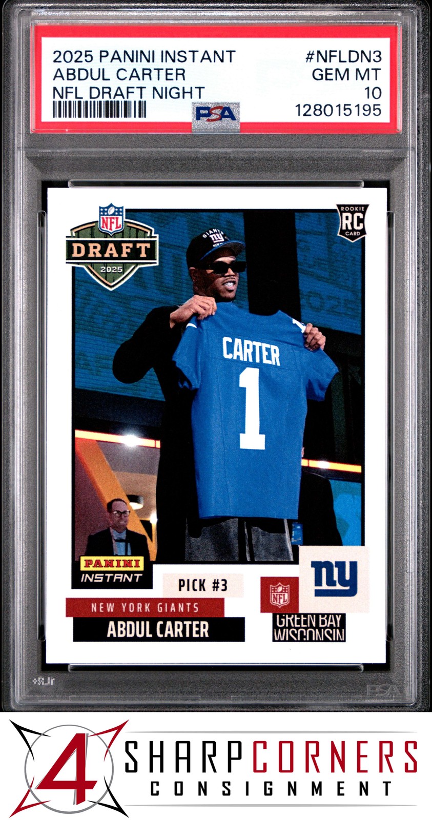 Abdul Carter Panini Instant NFL Draft Night #NFLDN3 Base