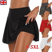 Plus Size Women Ladies Sport Skort Gym Yoga High Waisted Shorts Mini Skirt Dress