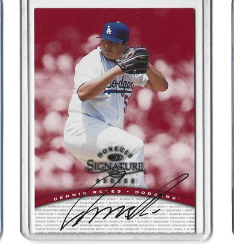 1997 DONRUSS SIGNATURE SERIES BASEBALL DENNIS REYES ON-CARD AUTOGRAPH ...