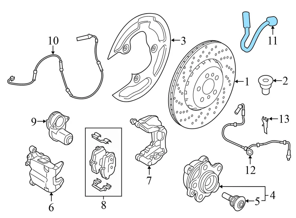 2017-2022 宝马 ALPINA B7 - 后刹车软管/线 6884953 — 第 3/4 张图片