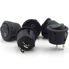 10x Circle Rocker Switches Round Small Mini ON/OFF AC 125V/250V General Use 5/8"