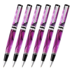 Classic Twist Pen Kit, Satin Chrome Finish, 6 Pack, Legacy Woodturning
