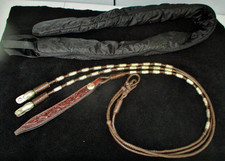 Dale Chavez Silver Ferrule Weighted Romal Reins w/Silver Bit Connectors-Show Bag