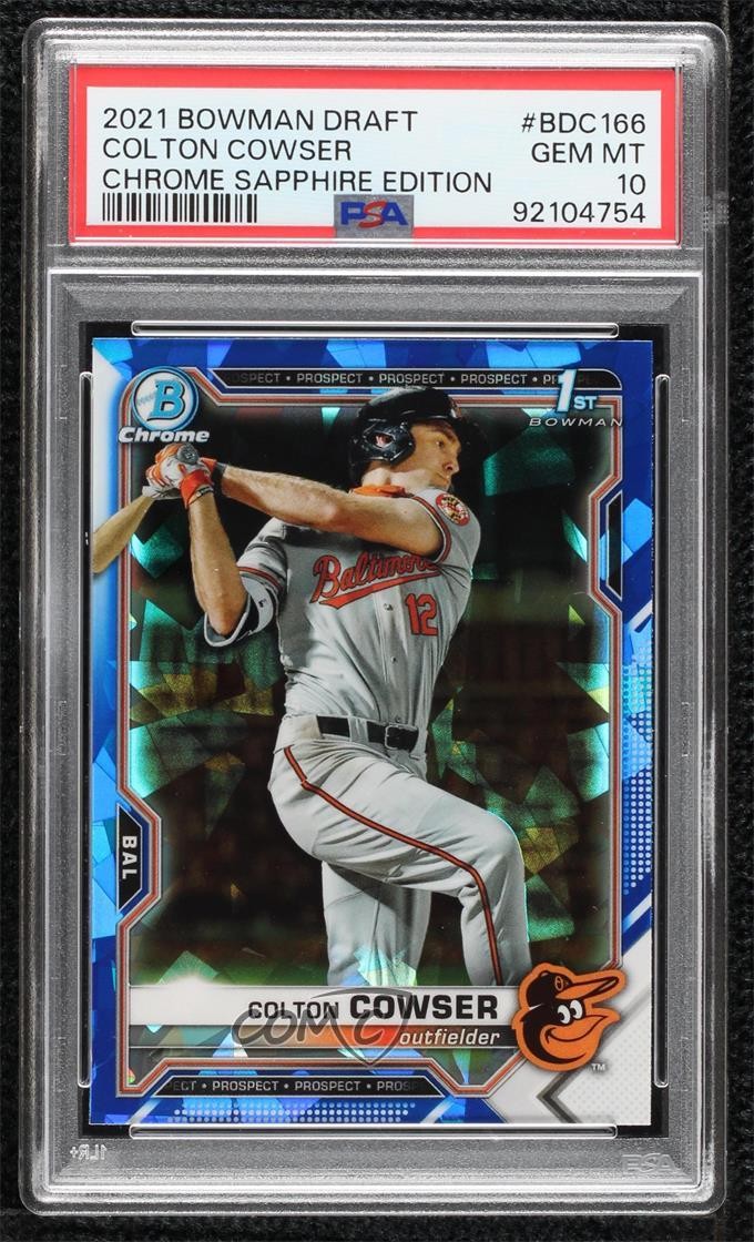 2021 Bowman Chrome Draft Sapphire Edition Colton Cowser PSA 10 GEM MT 0j5i