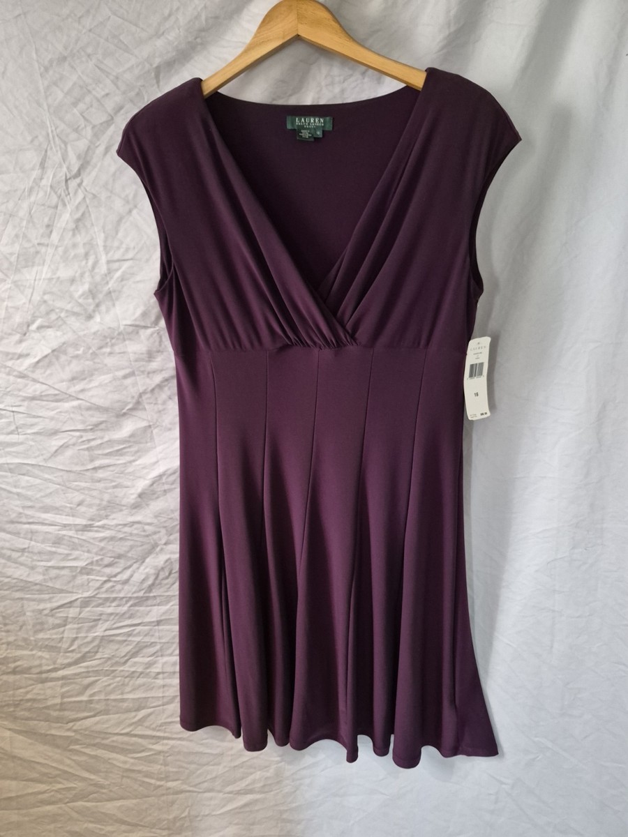lauren surplice jersey dress NWT Ralph Lauren Size 16 MS354
