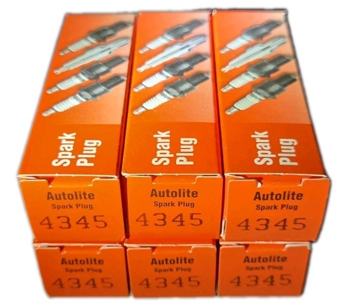 AUTOLITE 4345 AU-2585 LOT OF 6 SPARK PLUGS HARLEY DAVIDSON SHOVELHEAD 1982-1984