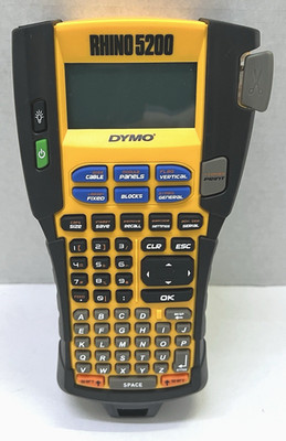 Dymo Rhino 5200 Yellow Black Industrial Label Maker 18445 Tape
