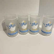 Set of 4 16 oz. 1980 s Libbey Country Goose D...