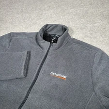 Generac Jacket Mens 2XL Full Zip Gray Fleece Sherpa Lined Logo Port Authority