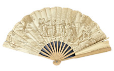 Beautiful Fan 1920s - Marguery, Paris 18th C. courting scene Francolin Gilet