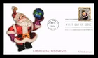 DR JIM STAMPS US COVER CHRISTMAS SANTA CLAUS ORNAMENT FIRST DAY ISSUE FLEETWOOD