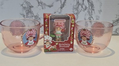 Strawberry Shortcake Pink Glass Mug W/Trademark Logo Coffee/Tea Mug New-1 Piece