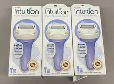 Pack of 3 Schick Intuition Pure Nourishment Razor Handle  2 Cartridges New