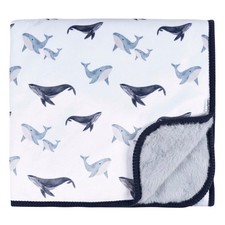 Gerber Baby Boys Coastal Calm Plush Blanket 30 x40 NEW Whale Sea Life