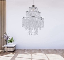 Giggi 3-Tier Clear Chandelier Light Shade | Lamp Shade for Pendant Light Ceiling