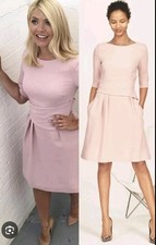 The Fold Camelot Dress Blush Pink UK 8 Usa 4 Holly Willoughby ASO Royal Princess