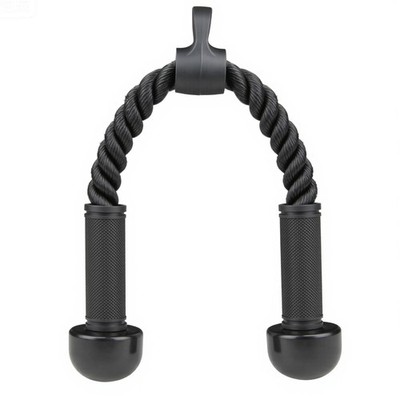 Tricep Rope Cable Attachment for Gym Rope Pull-Down Attachment with Rubber Ha...