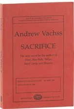 VACHSS, Andrew - Sacrifice 1991 - Uncorrected Proof Copy