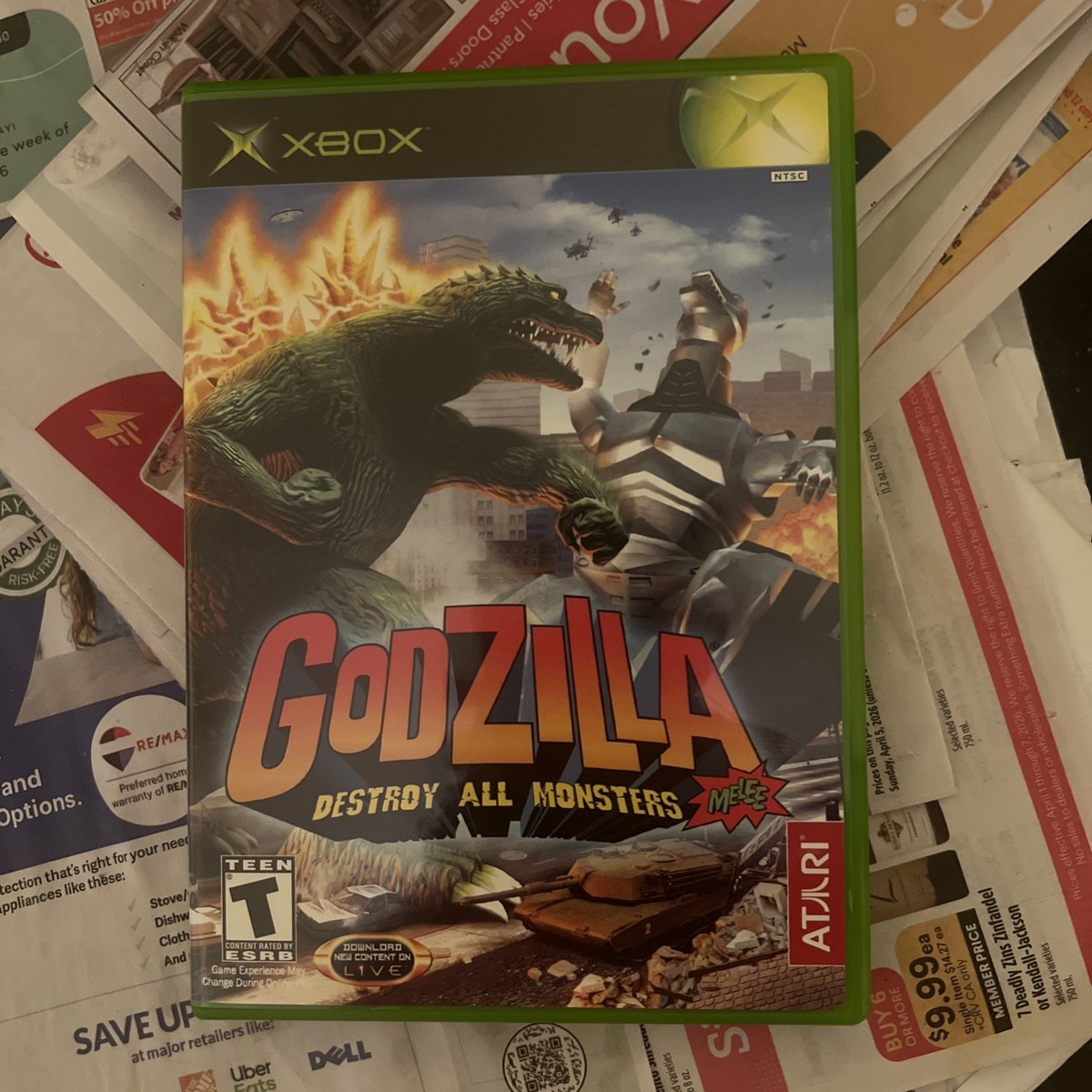 Godzilla: Destroy All Monsters Melee (Microsoft Xbox, 2003) CIB Tested