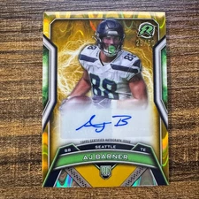 2024 Topps Resurgence AJ Barner #RRS-AB Gold Power Surge Auto #29/50 Seattle RC