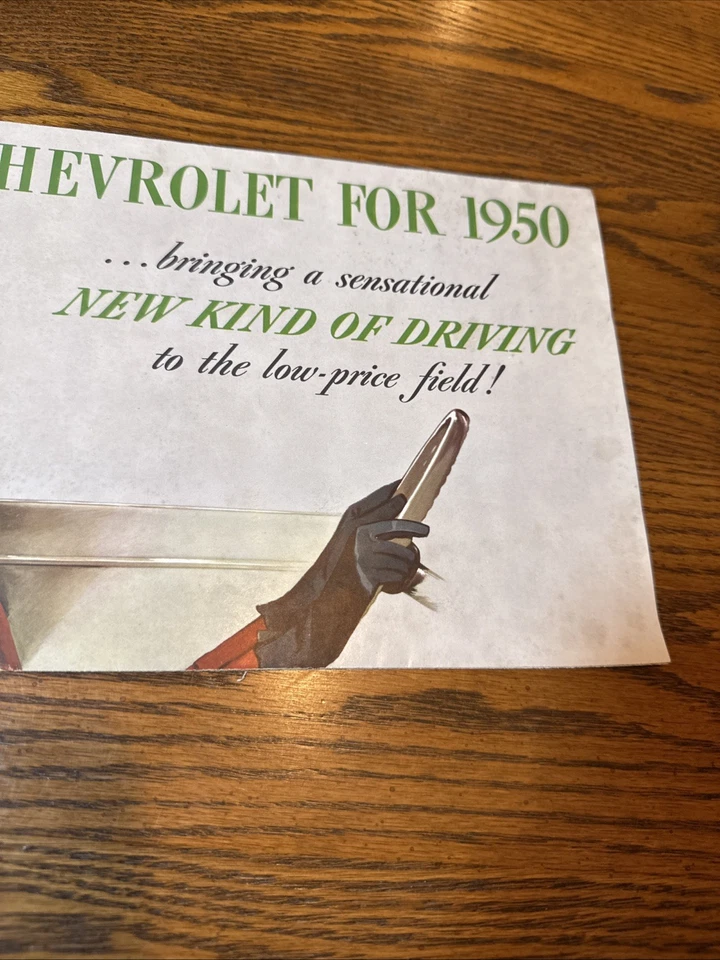 Chevrolet Stileline Fleetline Belair 1950 color venta folleto carpeta original Foto 3 de 4