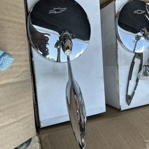 PAIR OF 1963 1964 1965 1966 CHEVY CHEVELLE NOVA  BOWTIE SIDE DOOR MIRRORS  Used