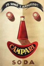 Poster poster advertising print aperitif Bitter Campari Milano 50x70 cm.