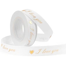 Valentines Ribbon for Flower Bouquet 5/8 Inch 10 Yards I Love You Ribbon for ...