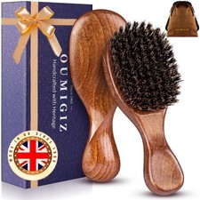 OUMIGIZ Boar Bristle Hair Brush Since 1965 British Craftsmanship, Handmade Na...