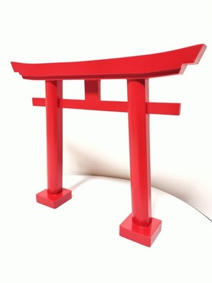 kamidana RED FOX Japanese home INARI Shinto Tori Shirne wooden