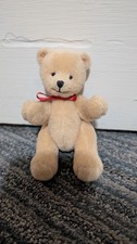 American Girl Baby Teddy Bear Jointed Plush 6" with Red Ribbon bow