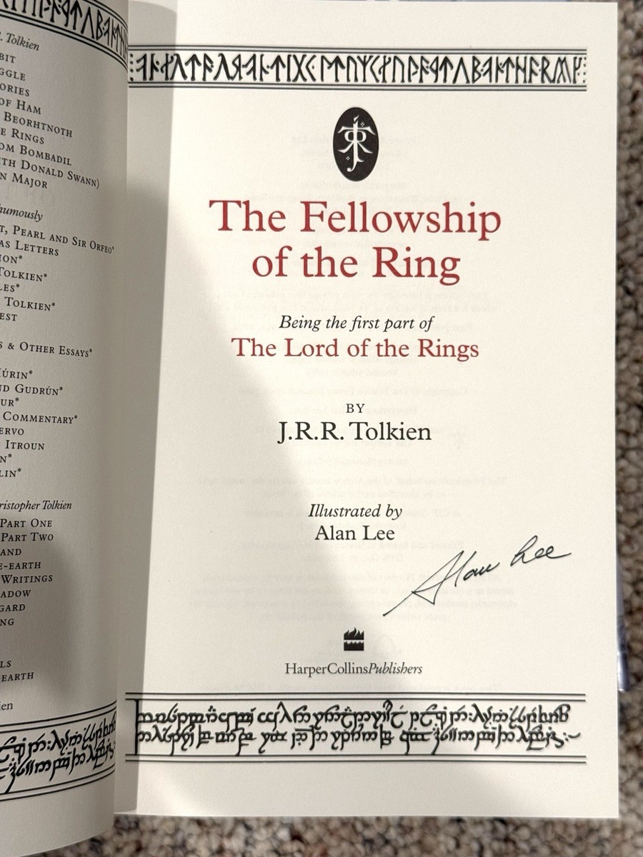 The Hobbit & The Lord of the Rings Illustrated and SIGNED by Alan