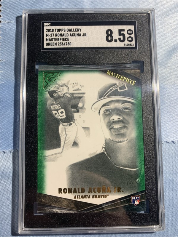 2018 Topps Gallery Masterpiece Green Ronald Acuna Jr /250 RC Rookie SGC 8.5