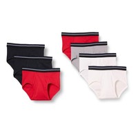 Herren Slips 7Er Pack Baumwolle Tag-Free Atmungsaktiv XL Grau/Rot/Weiß