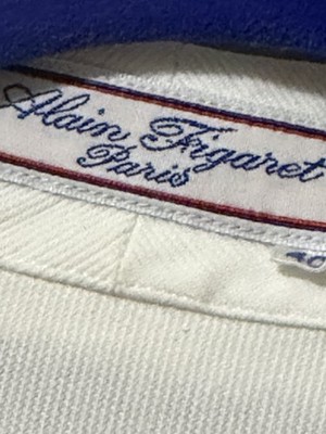 Vintage Alain Figaret Paris Button Up WM's White Shirt 100 Cotton Md France