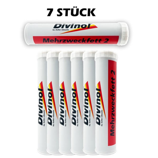 Divinol Fettkartusche | Mehrzweckfett 2 | 7 St. | 400G | Fett | Schmierfett |-image