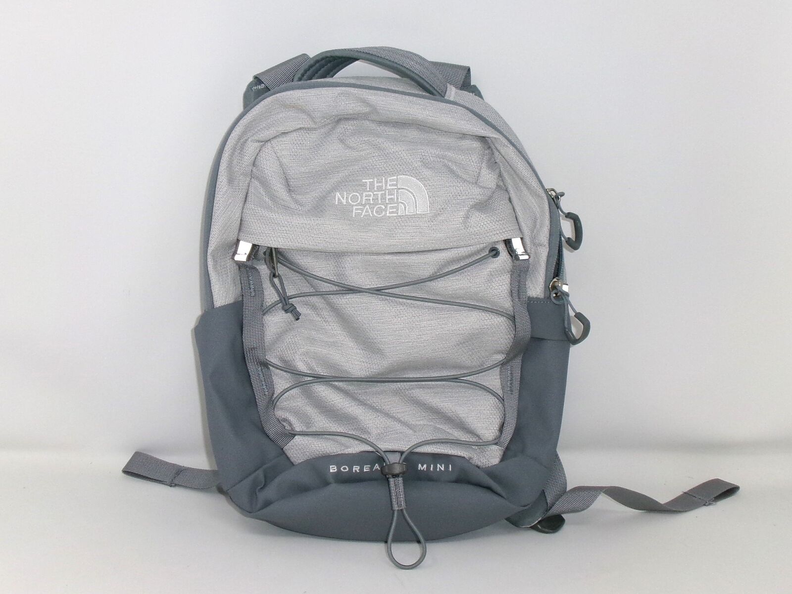 The North Face Mini Backpack, TNF White Metallic Melange/Mid Grey - Gently Used