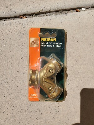 New Old Stock Nelson N80C Metal ''Y'' Shut-Off w/ Flow Control