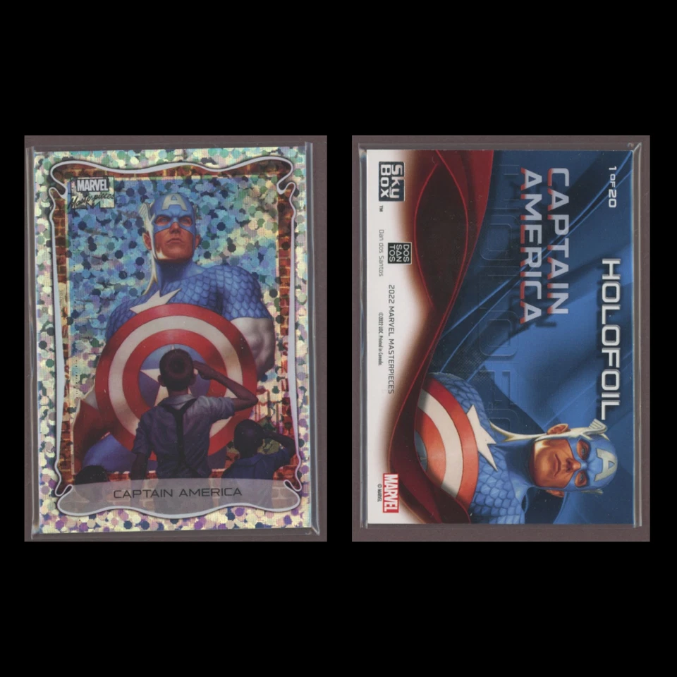 2022 Upper Deck Marvel Masterpieces Holofoil Small Dots Set Cards 1-20 Spiderman - Image 4 of 4