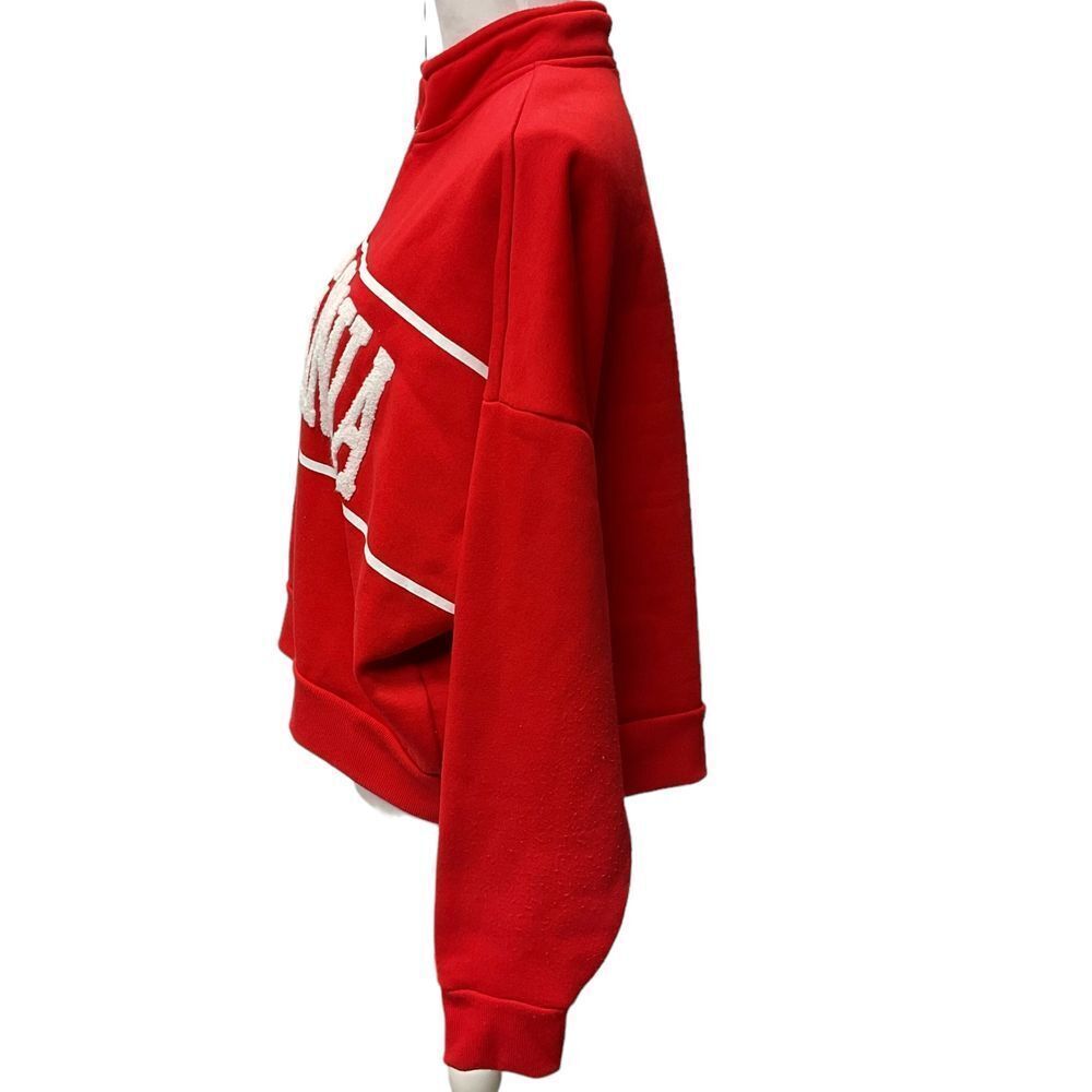 Riley & James Essentials Plus Size 2X Women's Half Zip Sweatshirt Red Oversized thumbnail 3