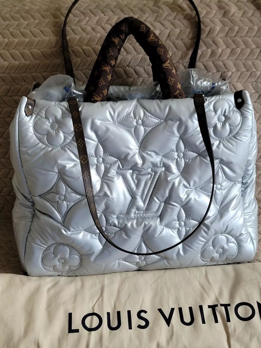 Louis Vuitton Econyl Onthego GM Pillow Silver Bag Puffer Giant