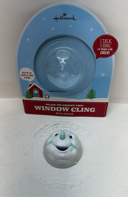 Hallmark Glad to Greet You Motion Activated Snowball Window Cling Interactive
